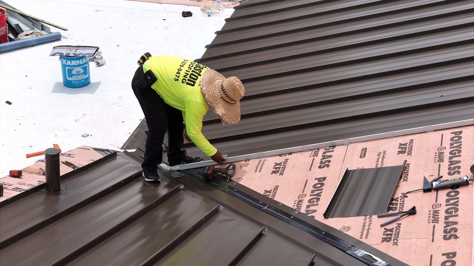 Commercial roofing project 1 completed by Caston Roofing