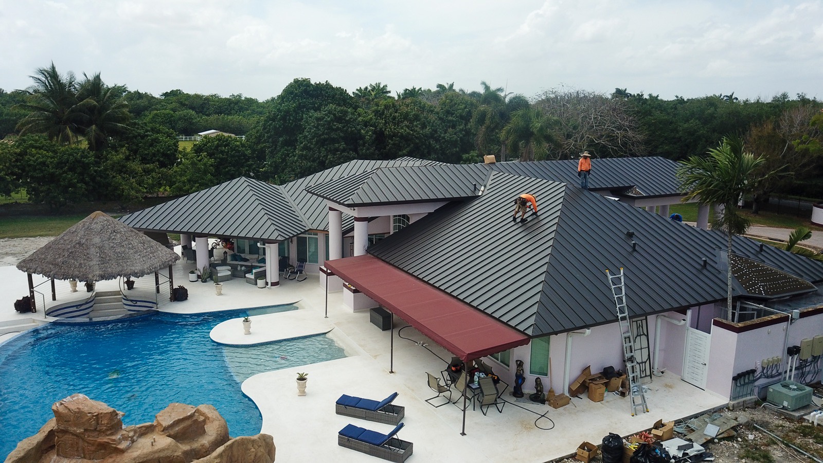 Metal roofing project completed by Caston Roofing